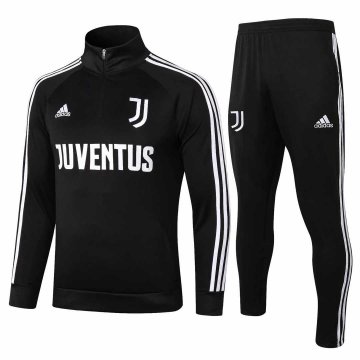 2020-21 Juventus Black Men Half Zip Football Training Suit(Jacket + Pants)