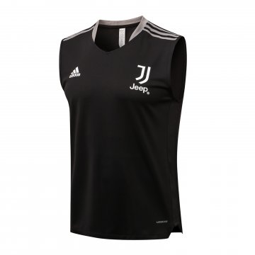 Juventus 2021-22 Black Soccer Singlet Jerseys Men's
