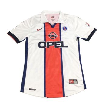 98/99 PSG Away White Retro Football Jersey Shirts Men