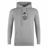 2020-21 Manchester United Hoodie Grey Men's Football Winter Jacket