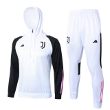 #Hoodie Juventus 2023-24 White Soccer Training Suit Men's