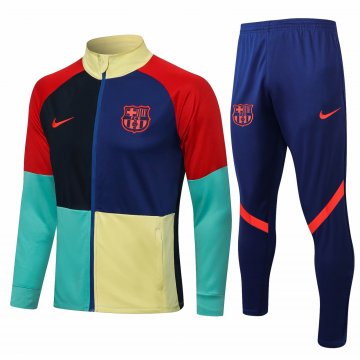 Barcelona 2021-22 Colorful Soccer Training Suit Jacket + Pants Men's