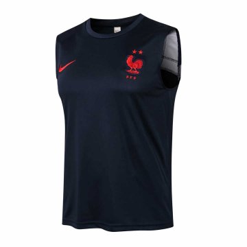 2021-22 France Navy Football Singlet Shirt Men's