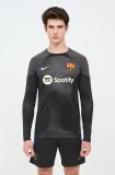 #Long Sleeve Barcelona 2022-23 Goalkeeper Black Soccer Jerseys Men's