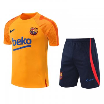 Barcelona 2022-23 Orange Soccer Jerseys + Short Men's