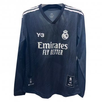 Real Madrid 2022-23 Y-3 120th Anniversary Black Long Sleeve Soccer Jerseys Men's