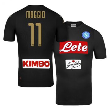 2016-17 Napoli Third Black Football Jersey Shirts #11 Christian Maggio