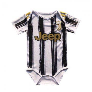 2020-21 Juventus Home Black&White Stripes Baby Infant Football Suit