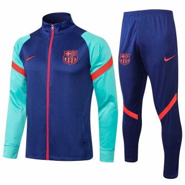 2021-22 Barcelona Blue Football Training Suit(Jacket + Pants) Men's