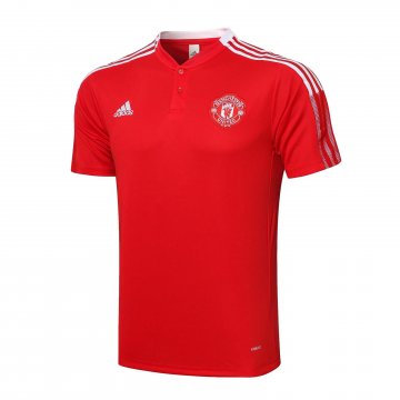 Manchester United 2021-22 Red III Soccer Polo Jerseys Men's