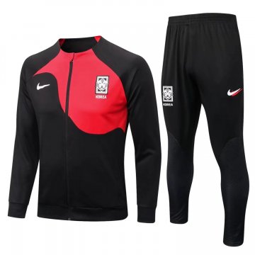 Korea 2022 Black Soccer Jacket + Pants Men's