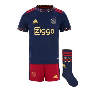 Ajax 2022-23 Away Soccer Jerseys + Shorts + Socks Kid's