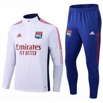 2021-22 Olympique Lyonnais White Football Training Suit Men's