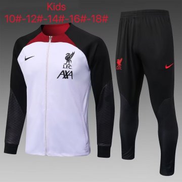 Liverpool 2022-23 Violet Soccer Jacket + Pants Kid's