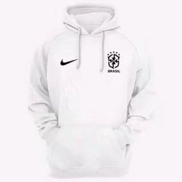 #Hoodie Brazil 2022 White Pullover Soccer Sweatshirt Men's