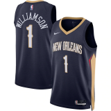 Zion Williamson #1 New Orleans Pelicans 2022-23 Navy Jerseys - Icon Edition Men's