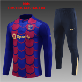 Barcelona 2024-25 Red - Blue Soccer Training Suit Kid's