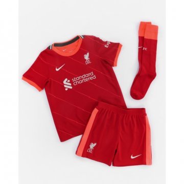 Liverpool 2021-22 Home Kid's Soccer Jersey+Short+Socks