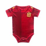 2020 Spain Home Red Baby Infant Football Suit