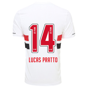 2017-18 São Paulo FC Home White Football Jersey Shirts Lucas Pratto #14