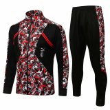 AC Milan 2021-22 Red-Black Soccer Training Suit Jacket + Pants Men's