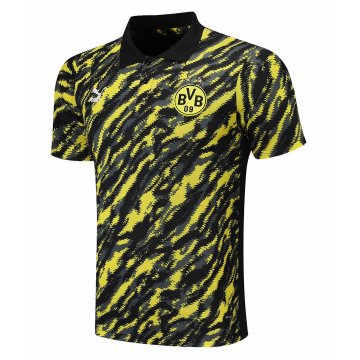 2021-22 Borussia Dortmund Yellow-Black Football Polo Shirt Men's