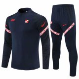 2021-22 Croatia Black Football Training Suit Men's