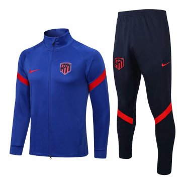 Atletico Madrid 2021-22 Blue Soccer Training Suit Jacket + Pants Men's