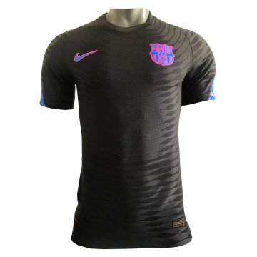 2021-22 Barcelona Pre-Match Black Football Jersey Shirts Men's Match