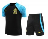 Inter Milan 2023-24 Black Soccer Jerseys + Short Men's