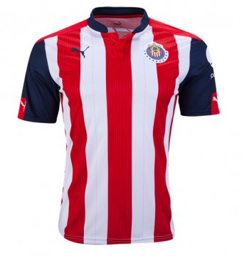 Chivas Home Red&White Football Jersey Shirts 2016-17