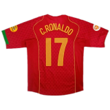 #Retro C.Ronaldo #17 Portugal 2004 Home Soccer Jerseys Men's