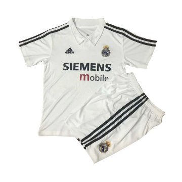 2021-22 Real Madrid Retro Home Football Jersey Shirts + Short Kid's