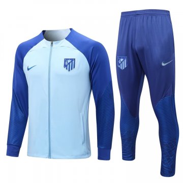 Atletico Madrid 2022-23 Light Blue Soccer Jacket + Pants Men's