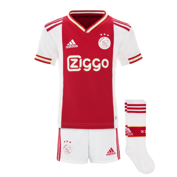 Ajax 2022-23 Home Soccer Jerseys + Short + Socks Kid's