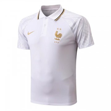 France 2022 White Soccer Polo Jerseys Men's