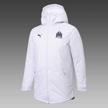 2020-21 Olympique Marseille White Men's Football Winter Jacket