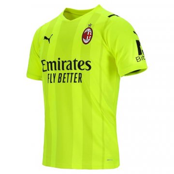 AC Milan 2021-22 Home Goalkeeper Short Sleeve Men's Soccer Jerseys