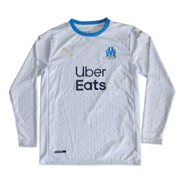 2020-21 Olympique Marseille Home Men LS Football Jersey Shirts