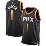 Devin Booker #1 Phoenix Suns 2022-23 Brand Black Jerseys - Statement Edition Men's