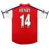 #Retro Henry #14 Arsenal 2000/2001 Home Soccer Jerseys Men's