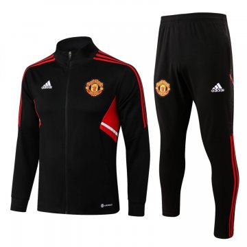 Manchester United Black II Soccer Jacket + Pants Men's 2022-23