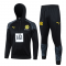 #Hoodie Borussia Dortmund 2023-24 Black Soccer Training Suit Men's