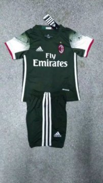 Kids 2016-17 AC Milan Third Football Jersey Shirts Kit(Shirt+Shorts)