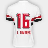 2016-17 Sao Paulo Home White Football Jersey Shirts J. Tavares #16