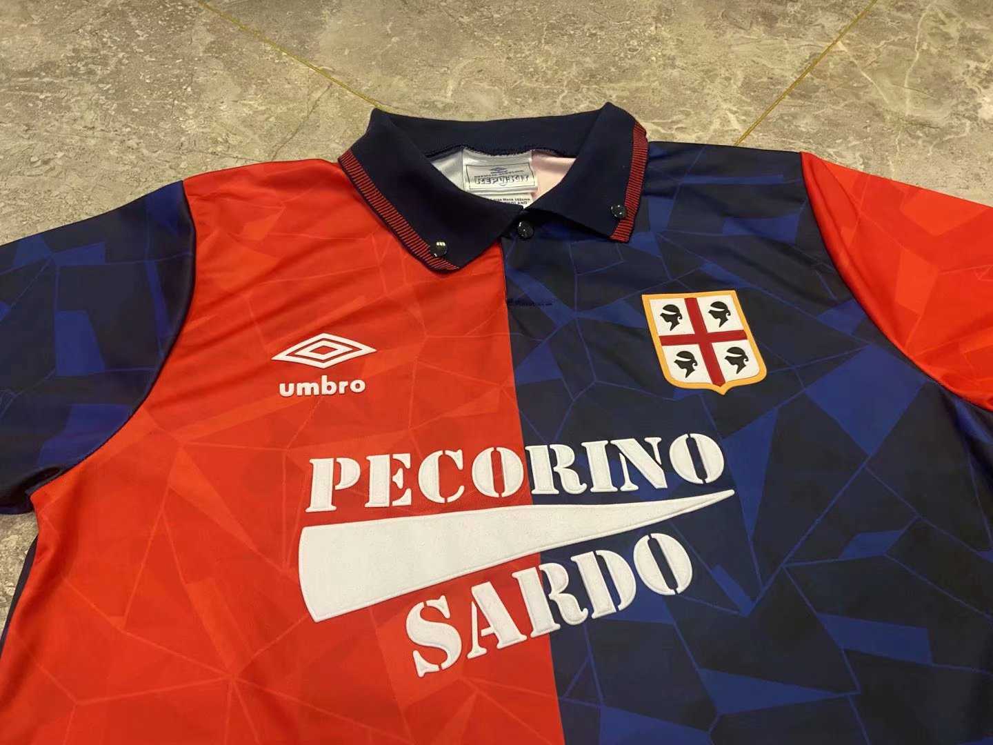 1991/92 Cagliari Calcio Retro Home Men's Football Jersey Shirts