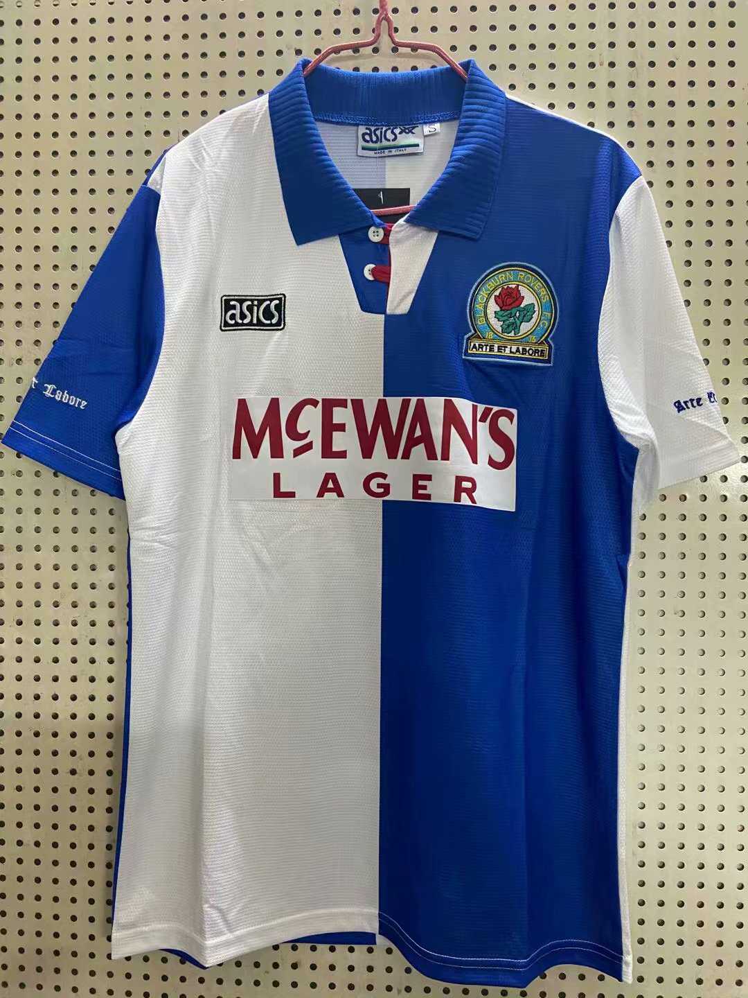94/95 Blackburn Rovers Retro Home Men's Football Jersey Shirts