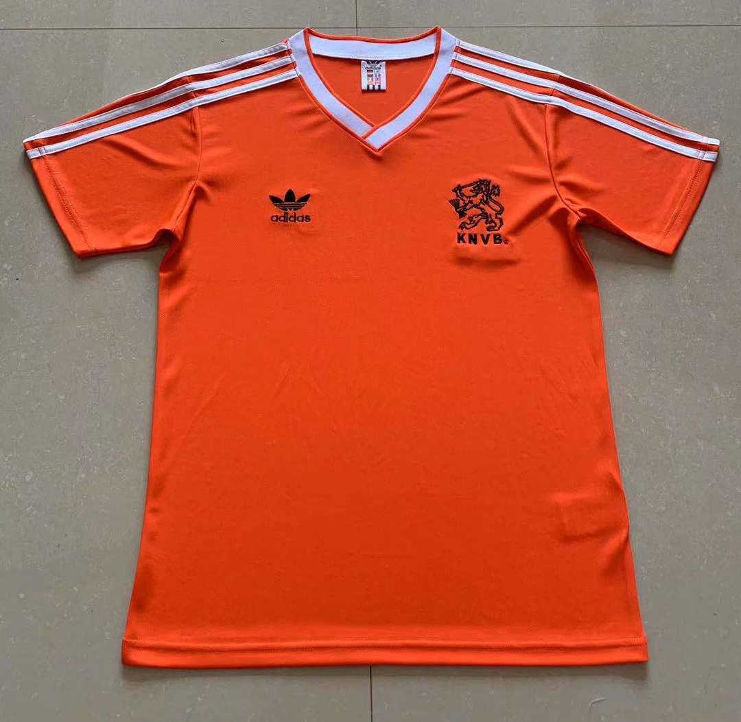 1986 Netherlands Retro Home Football Jersey Shirts Men's 