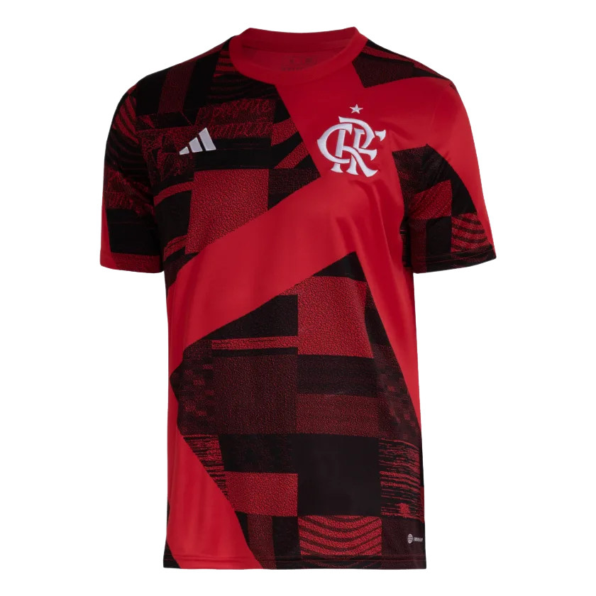 Flamengo 2023-24 Pre-Match Red - Black Soccer Training Jerseys Men's