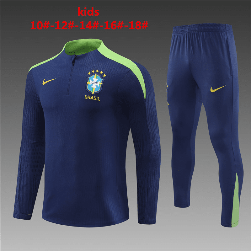 Brazil 2024 Royal Soccer Training Suit Kid's